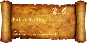 Meila Orsika névjegykártya